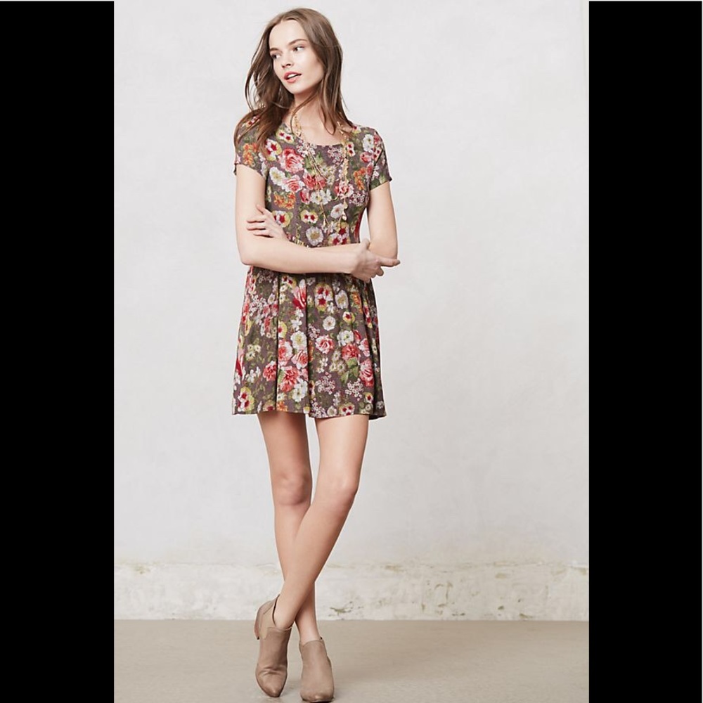 Anthropologie Floral Swing Dress